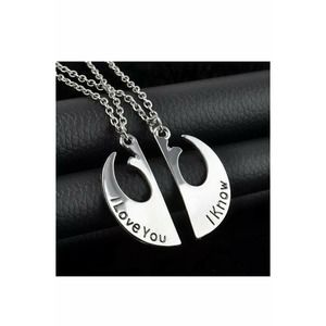 His Her BF GF Couples Husband Wife Star Wars I love You I know Necklaces Set